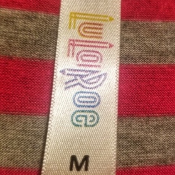 LuLaRoe Red Striped Gray Tunic M - Picture 4 of 5